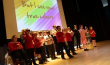 Pupils bring a touch of carnival to class.