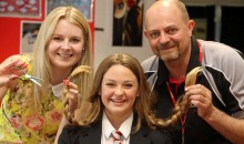 Pupils has her plaits shaved for charity