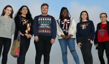 Students swap uniforms for festive knitwear 