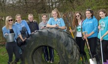 Volunteers spruce up a town’s nursery