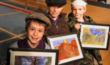 Pupils' art works go under the hammer