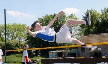 Pupils perform on the playing fields