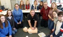 First aid expert delivers CPR course to students