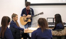 Young musicians put pen to paper with chart star