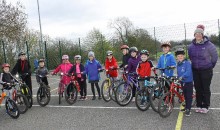 Cycling group lead from the front