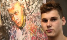 School leaver paints English icon