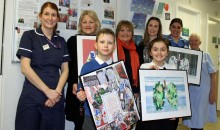 Patients enjoy pupil's art. 