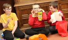Pupils enjoy an Easter holiday treat