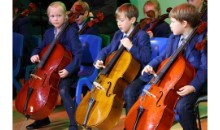 Young musicians spread festive cheer