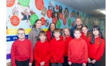 Pupils and staff celebrate