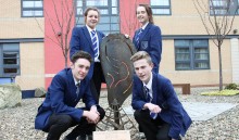 Young designers unveil sculpture to represent school values