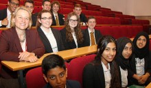 Pupils pose political questions to Green Party leader