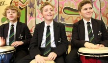 Musical students perform to the beat of a drum