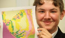 Student posts colourful creation