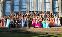 School leavers party at an historic stately home at their annual prom  